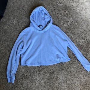 Light blue cropped hoodie